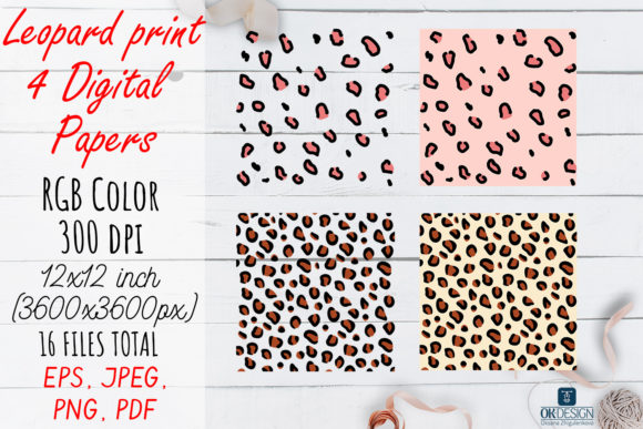 Download Animal Digital Paper Pack. Leopard Print - Premium Resources