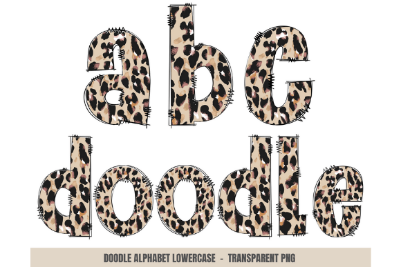 Download Leopard Print Tumbler + Doodle Alphabet - Premium Resources