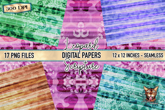 Download Leopard Scripture Digital Paper Pack - Premium Resources