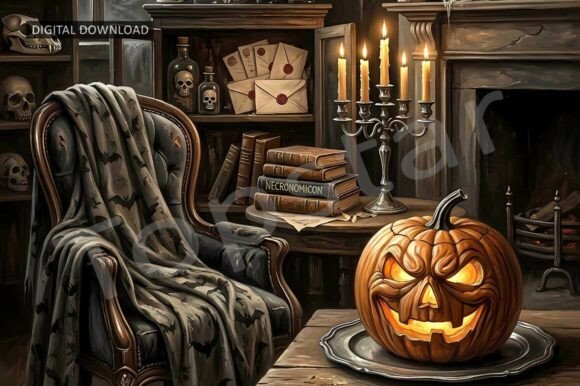 Download Spooky Living Room Halloween Decor Art - Living Collection