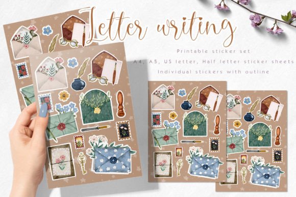 Download Vintage Letter Writing Sticker Pack - Sticker Collection