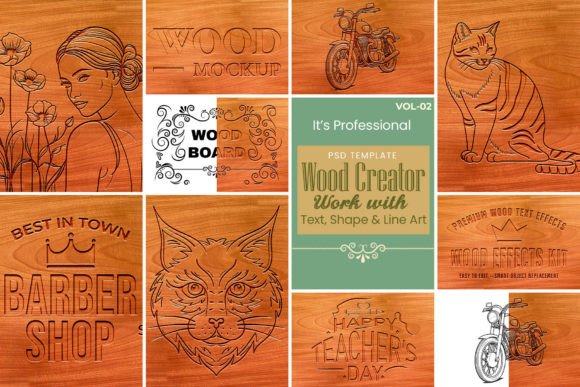 Download Word with Wooden Text &amp; Shape Effect - Shape effect Collection