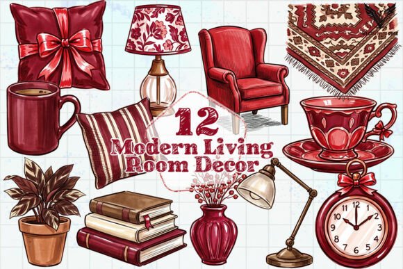 Download Modern Living Room Decor PNG - Living Collection