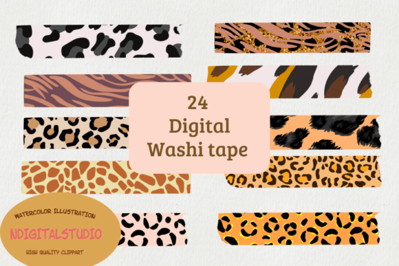 Download Washi Digital Tape Leopard Png - Premium Resources